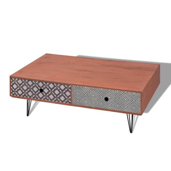 vidaXL Table basse 100x60x35 cm marron