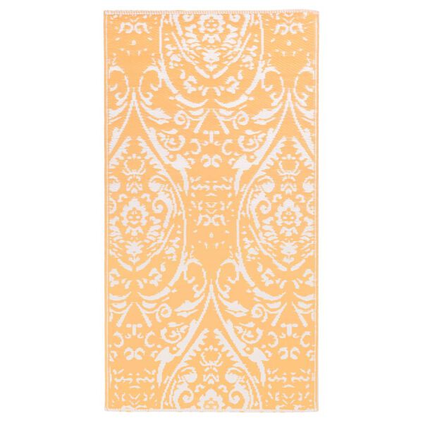 vidaXL Tapis d'ext&eacute;rieur ARAKIL Orange et blanc 160x230 cm PP