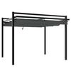 vidaXL Tonnelle avec toit r&eacute;tractable anthracite 3x3 m aluminium