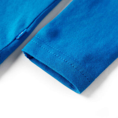 T-shirt enfants manches longues bleu cobalt 92