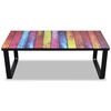 vidaXL Table basse avec impression d'arc-en-ciel Dessus en verre
