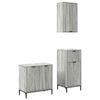 vidaXL Ensemble de mobilier de salle de bain 3 pi&egrave;ces Gris Sonoma