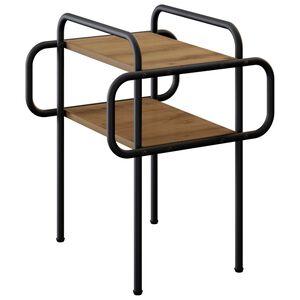 vidaXL Table basse Ch&ecirc;ne artisanal 40 x 40 x 51 cm Bois d'ing&eacute;nierie
