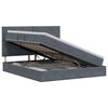 vidaXL Lit avec rangement et matelas Gris fonc&eacute; 180 x 200 cm Velours