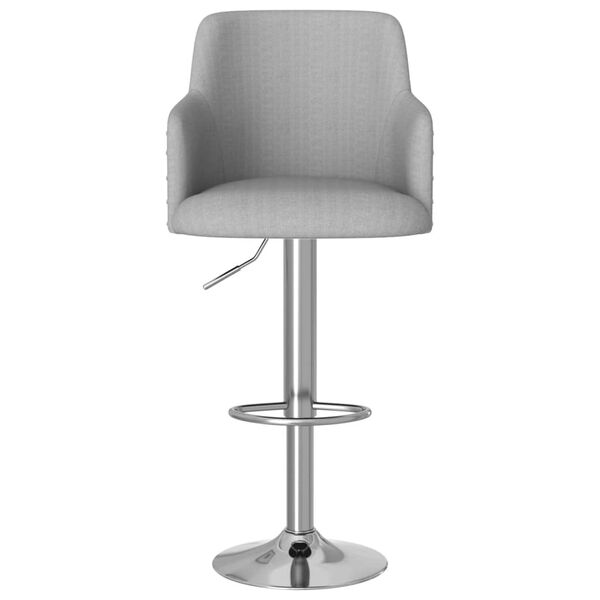 vidaXL Tabourets de bar lot de 2 gris clair tissu