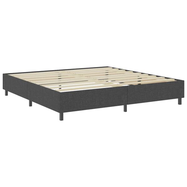 vidaXL Sommier à lattes de lit sans matelas gris tissu 200x200 cm
