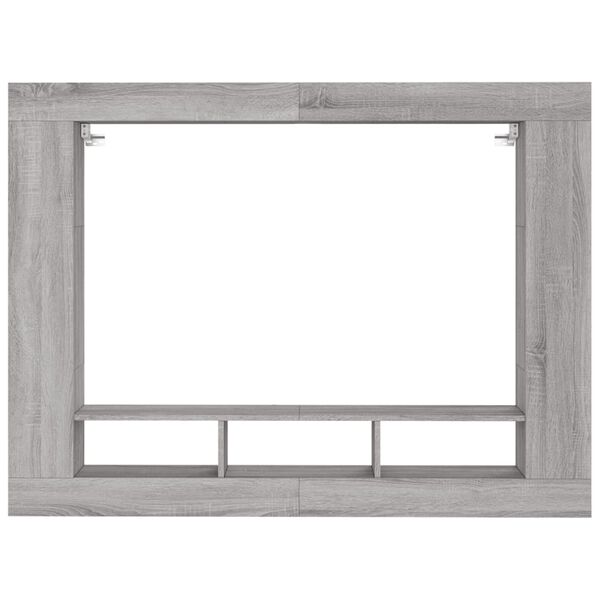 vidaXL Meuble TV sonoma gris 152x22x113 cm bois d'ing&eacute;nierie