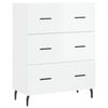 vidaXL Buffet Blanc brillant 69,5x34x90 cm Bois d'ingénierie