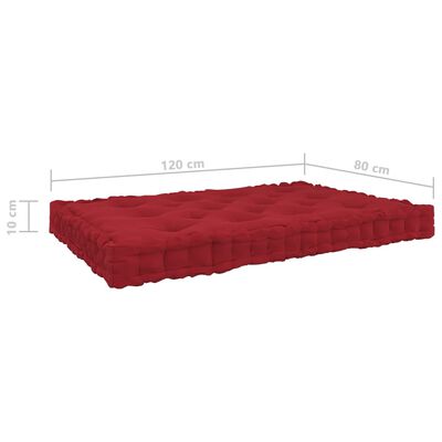 vidaXL Coussins de plancher de palette 6 pcs Rouge bordeaux Coton