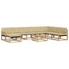 vidaXL Ensemble de canap&eacute;s d'ext&eacute;rieur 9 pc Blanc et Beige