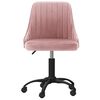vidaXL Chaises pivotantes &agrave; manger lot de 4 rose velours