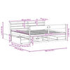 vidaXL Cadre de lit sans matelas cire marron 180x200cm bois pin massif