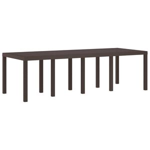 vidaXL Table de Jardin Marron 250 x 100 x 73 cm polyrotin