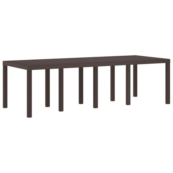 vidaXL Table de Jardin Marron 250 x 100 x 73 cm polyrotin