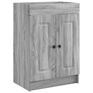 vidaXL Armoire sous &eacute;vier de salle de bain Sonoma gris