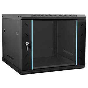 vidaXL Armoire r&eacute;seau avec stockage Noir 60 x 60 x 50 cm Acier