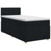 vidaXL Lit boxspring avec matelas Noir 90 x 190 cm Tissu