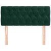 vidaXL T&ecirc;te de lit Vert fonc&eacute; 100x7x78/88 cm Velours