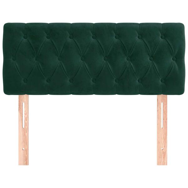 vidaXL T&ecirc;te de lit Vert fonc&eacute; 100x7x78/88 cm Velours