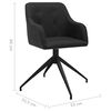 vidaXL Chaises pivotantes &agrave; manger lot de 6 Noir Tissu