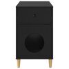 vidaXL Maison pour chat Noir 72 x 42.5 x 70 cm Bois d'ing&eacute;nierie