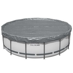 Bestway Couverture de piscine &Oslash;4,57 m Rond Polyester Gris