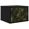 vidaXL Cabinet de chevet mural ELBURG Ch&ecirc;ne noir 36 x 33 x 25 cm