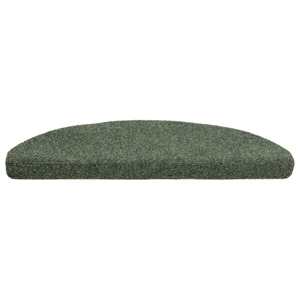 vidaXL Tapis d'escalier autocollants 30 pi&egrave;ces 65 x 21 x 4 cm Vert Demi-rond Grand