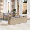 vidaXL Ensemble de canap&eacute; de jardin 8 pcs beige et gris clair