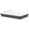vidaXL Cadre de lit sans matelas gris bois massif