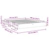 vidaXL Cadre de lit sans matelas 135x190 cm bois massif de ch&ecirc;ne