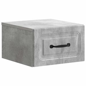 vidaXL Cabinet de chevet mural Gris b&eacute;ton 34,5 x 33 x 20 cm