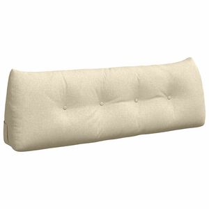 vidaXL Coussin de Dos Cr&egrave;me 140 x 24 x 50 cm tissu