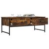 vidaXL Table basse chêne fumé 101x49x39,5 cm bois d'ingénierie