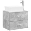 vidaXL Ensemble de mobilier de salle de bain Gris b&eacute;ton