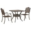 vidaXL Ensemble de tables de jardin 3 pcs Bronze Aluminium coul&eacute;