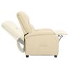 vidaXL Fauteuil Cr&egrave;me Cuir v&eacute;ritable