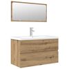 vidaXL Ensemble de meubles salle de bain 3 pcs bois d'ing&eacute;nierie