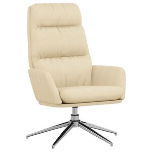 vidaXL Chaise de relaxation Cr&egrave;me Tissu