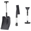 vidaXL Kit de pelle à neige 3 en 1 noir aluminium