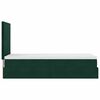vidaXL Cadre de lit ottoman avec matelas vert fonc&eacute; 90x190 cm velours