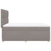 vidaXL Sommier &agrave; lattes de lit avec matelas Taupe 140x190 cm Tissu