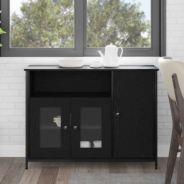 vidaXL Buffet Ch&ecirc;ne noir 100 x 35 x 75 cm
