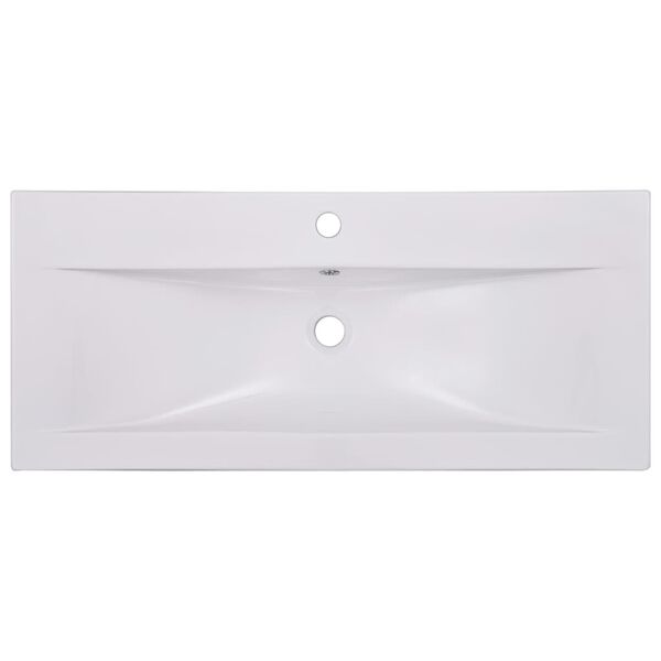 vidaXL Lavabo encastr&eacute; 91 x 39,5 x 18,5 cm C&eacute;ramique Blanc