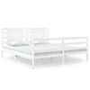 vidaXL Cadre de lit sans matelas blanc 180x200 cm bois massif de pin