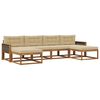 vidaXL Ensemble de canap&eacute;s d'ext&eacute;rieur 6 pcs Naturel et Beige