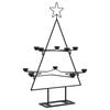vidaXL Arbre de Noël en métal pour décoration noir 75 cm
