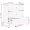 vidaXL Table de chevet marron et noir 50x33x60 cm bois manguier solide