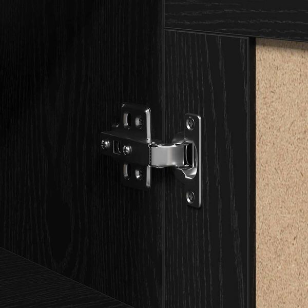 vidaXL Meuble mural Ch&ecirc;ne noir 69,5 x 34 x 90 cm Bois d'ing&eacute;nierie