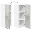 vidaXL Armoire suspendue 2 pcs Gris b&eacute;ton et Blanc 30 x 31 x 80 cm